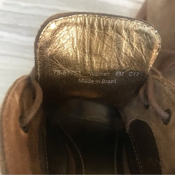 Johnston & Murphy Brown Suede Lace Up Bootie, Size 8M Women. - Picture 8 of 9